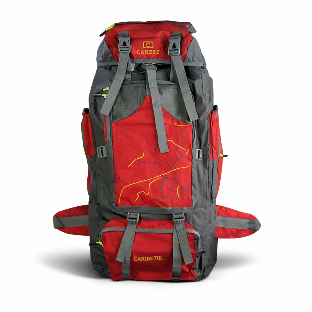 Mochila Trekking 70L Caribe Camping Outdoor | Disparo.cl