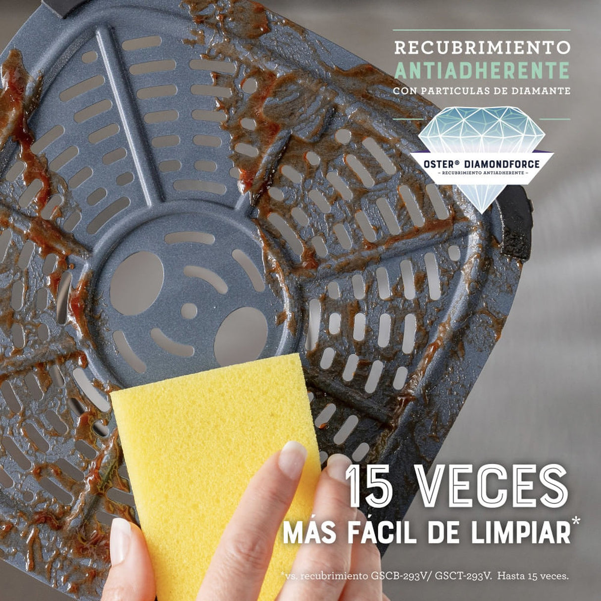 Freidora de Aire Manual Oster® DiamondForce 4L: cocina saludable y crujiente con menos aceite. ¡Descúbrela y mejora tus comidas hoy!-5