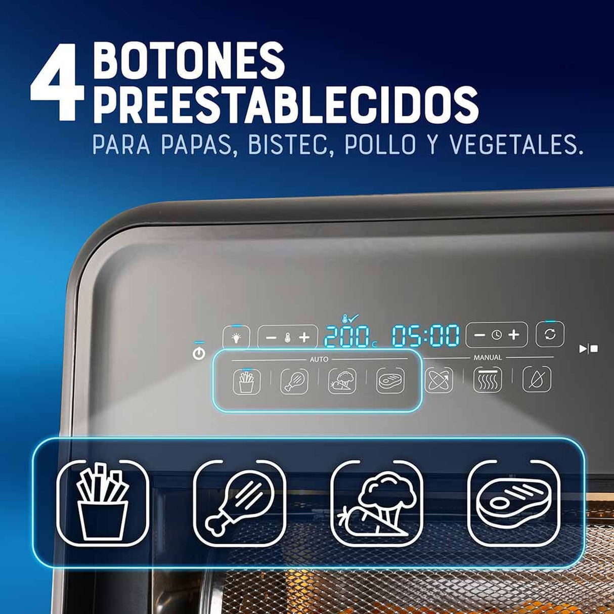 Súper Freidora de Aire Oster® 10 Litros CKSTAFOV3. Cocina saludable y versátil con 99.5% menos aceite. ¡Compra hoy y disfruta de comidas deliciosas!-4