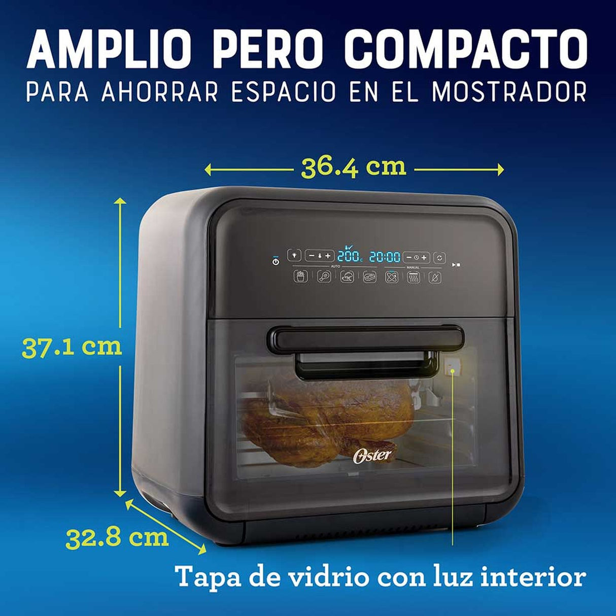 Súper Freidora de Aire Oster® 10 Litros CKSTAFOV3. Cocina saludable y versátil con 99.5% menos aceite. ¡Compra hoy y disfruta de comidas deliciosas!-6