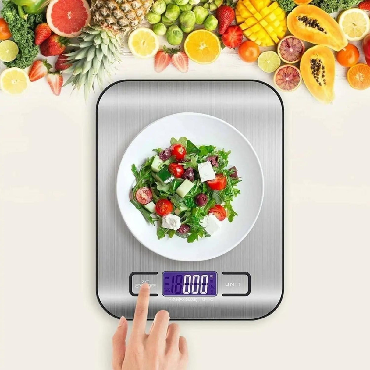 Balanza De Cocina Plateada 18cm Precisión Alta Calidad