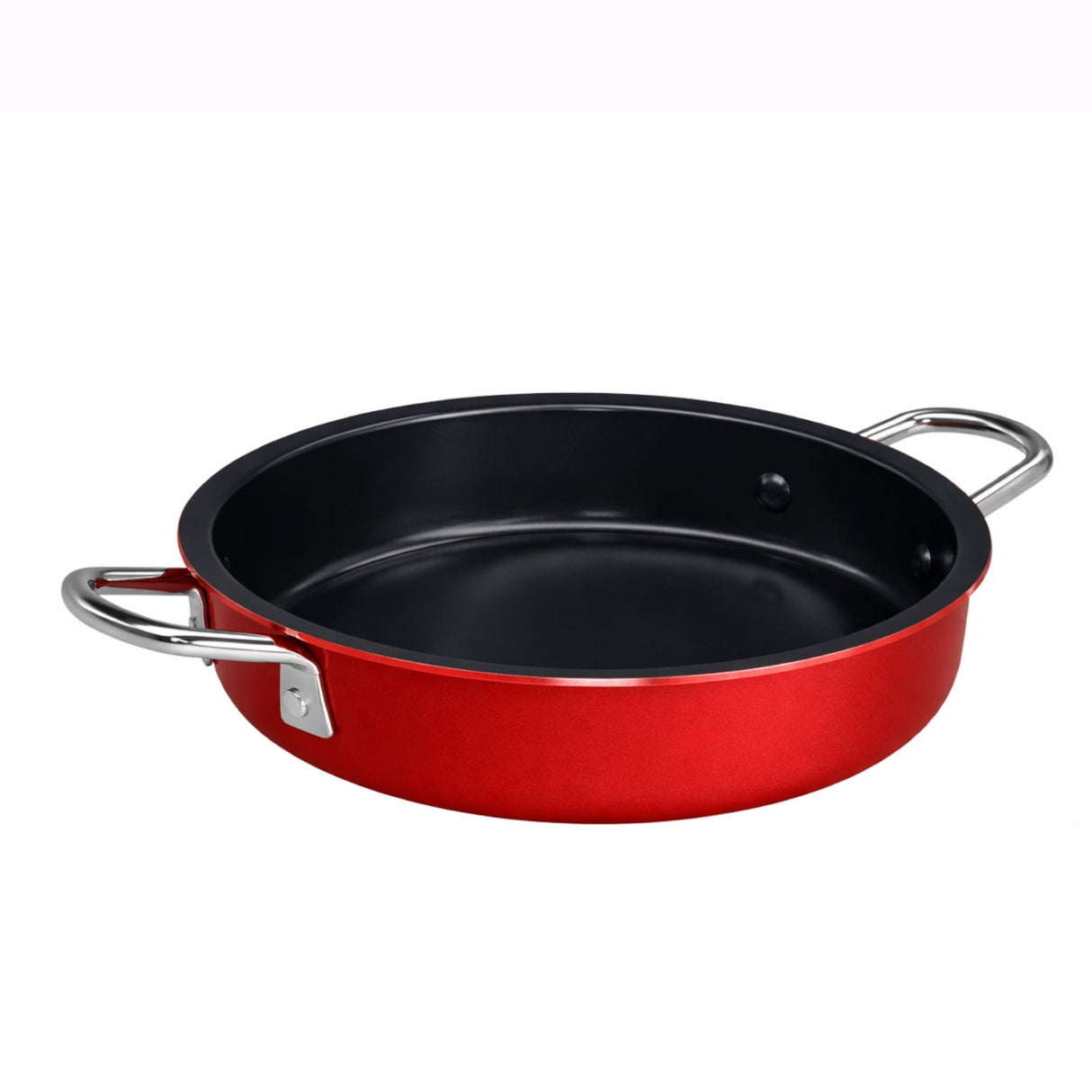 Paila Antiadherente 16 cm de Aluminio Roja con Asas Metálicas