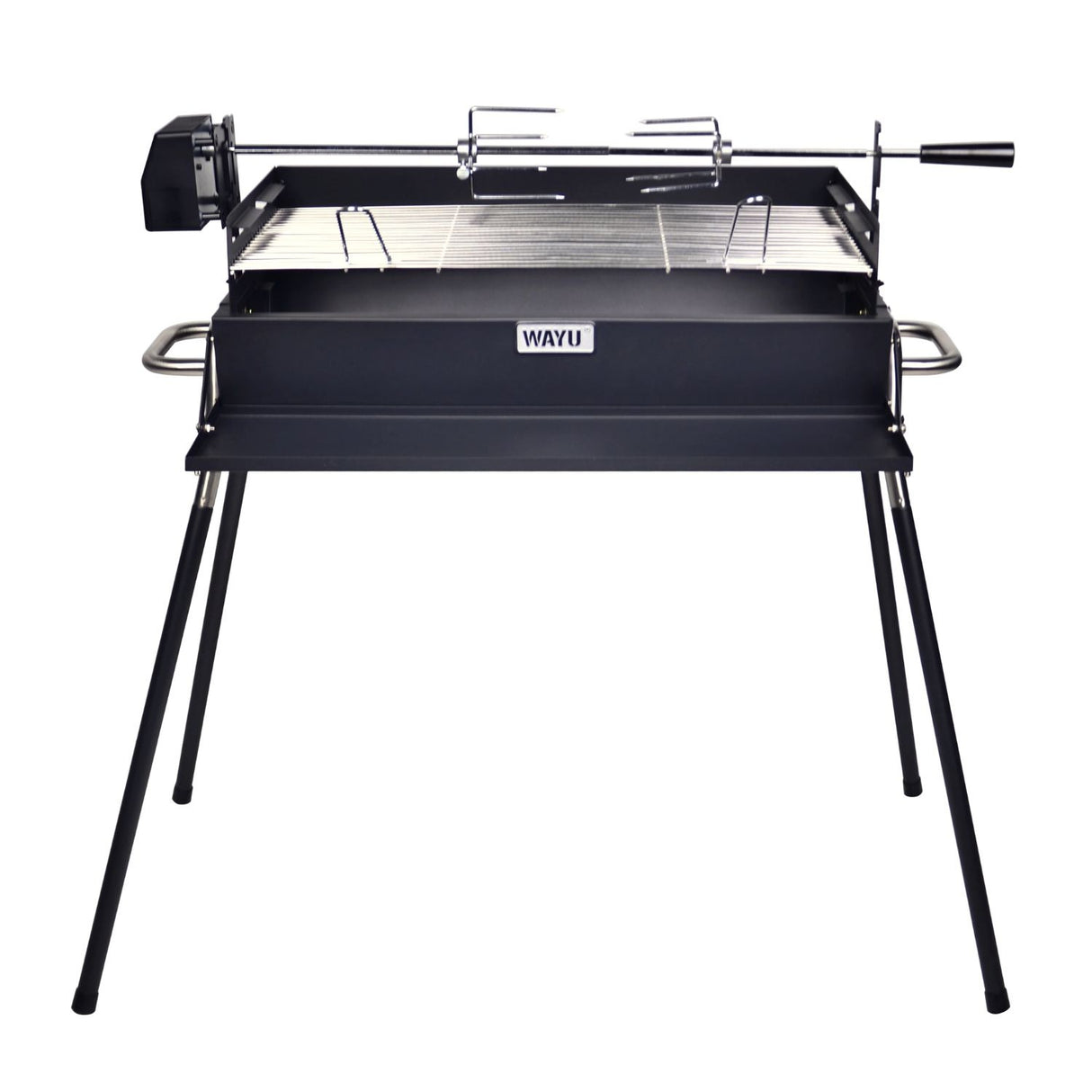 Parrilla a Carbon Altura Ajustable con Spiedo Wayu