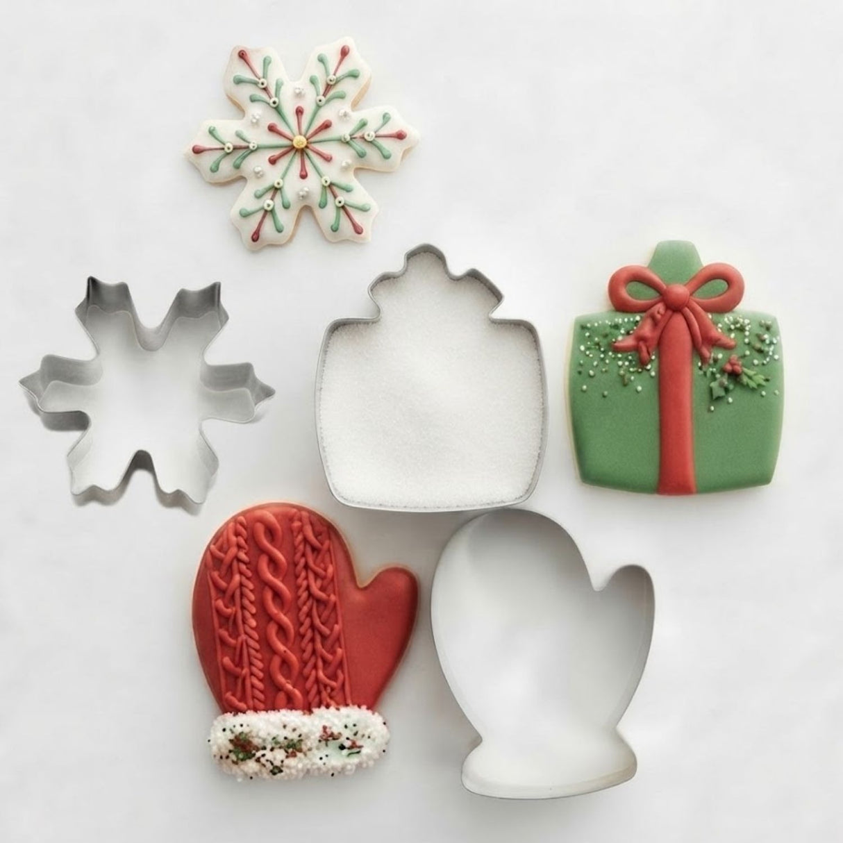 Set 3 Cortadores Galletas Navidad Acero Inoxidable