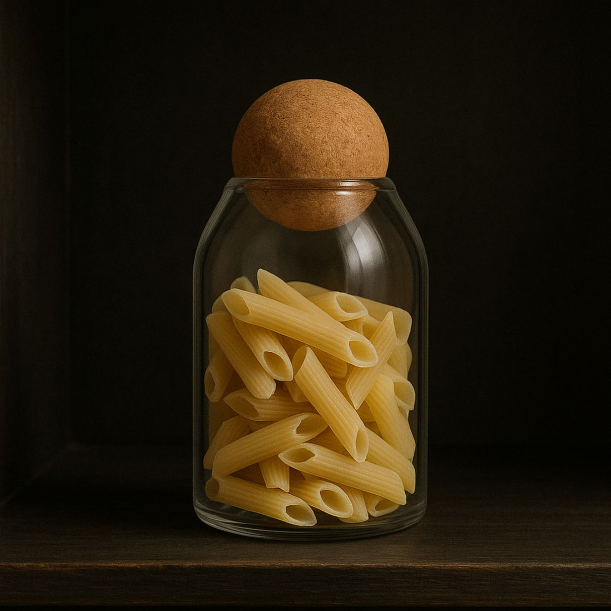 Botella Frasco Contenedor 880mL Vidrio 15cm Con Tapa Corcho. Perfecta para conservar tus alimentos frescos. ¡Compra ahora y organiza tu cocina!-3