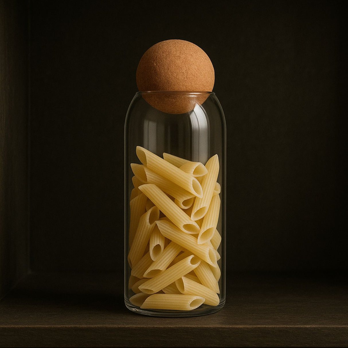 Botella Frasco Contenedor 1200mL Vidrio 20cm Con Tapa Corcho. Ideal para almacenar y presentar tus bebidas. ¡Compra ahora y organiza tu cocina!-3