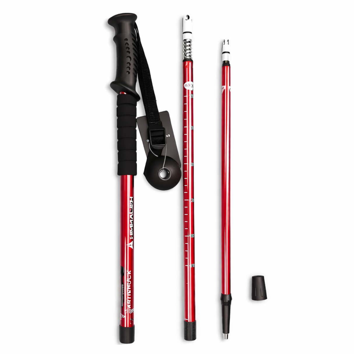 Set 2 Bastones Trekking Antishock Ajustables con Brujula