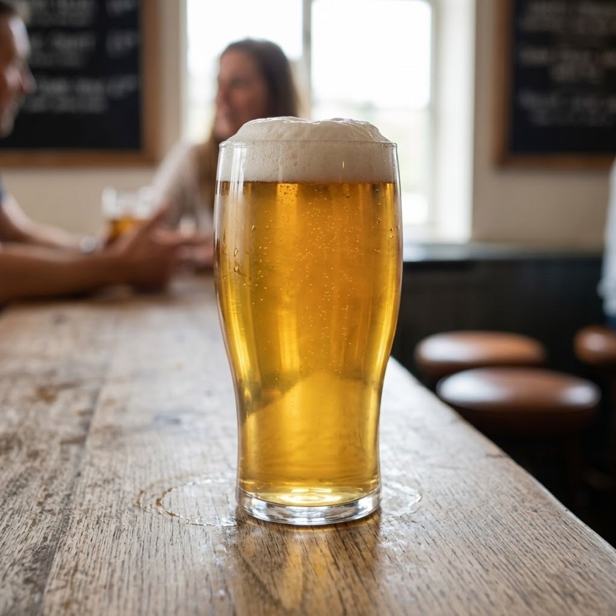 Set de 4 Vasos Cerveceros Amberes 560ml Allegra en un bar | Disparo.cl