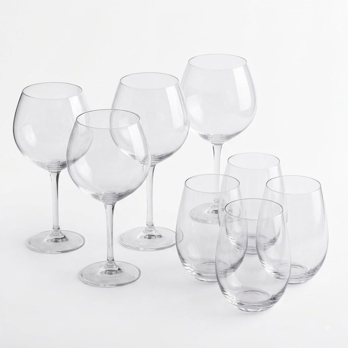 Set 4 Copas Aperitivo 640mL + 4 Vasos Redondos 580mL Wayu