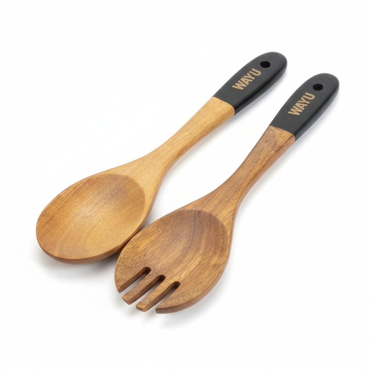 Set Cubiertos Ensalada Madera Acacia WAYU 25cm