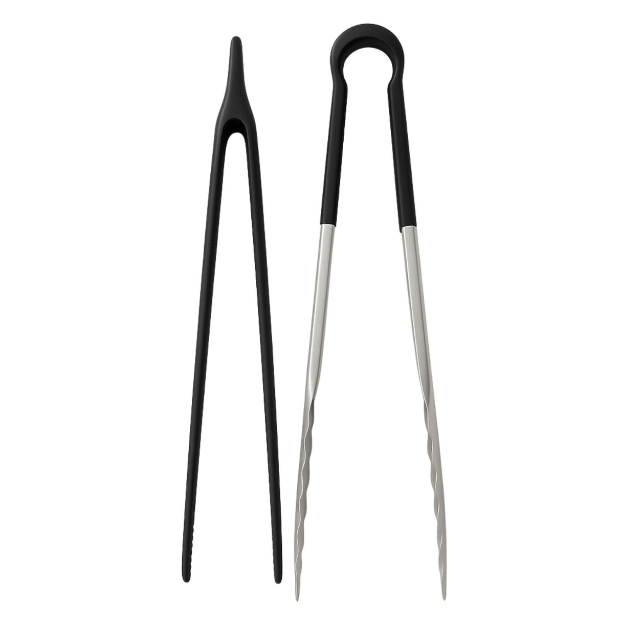 Set 2 Pinzas Parrilla Cocina Wayu Acero Mango Antideslizante