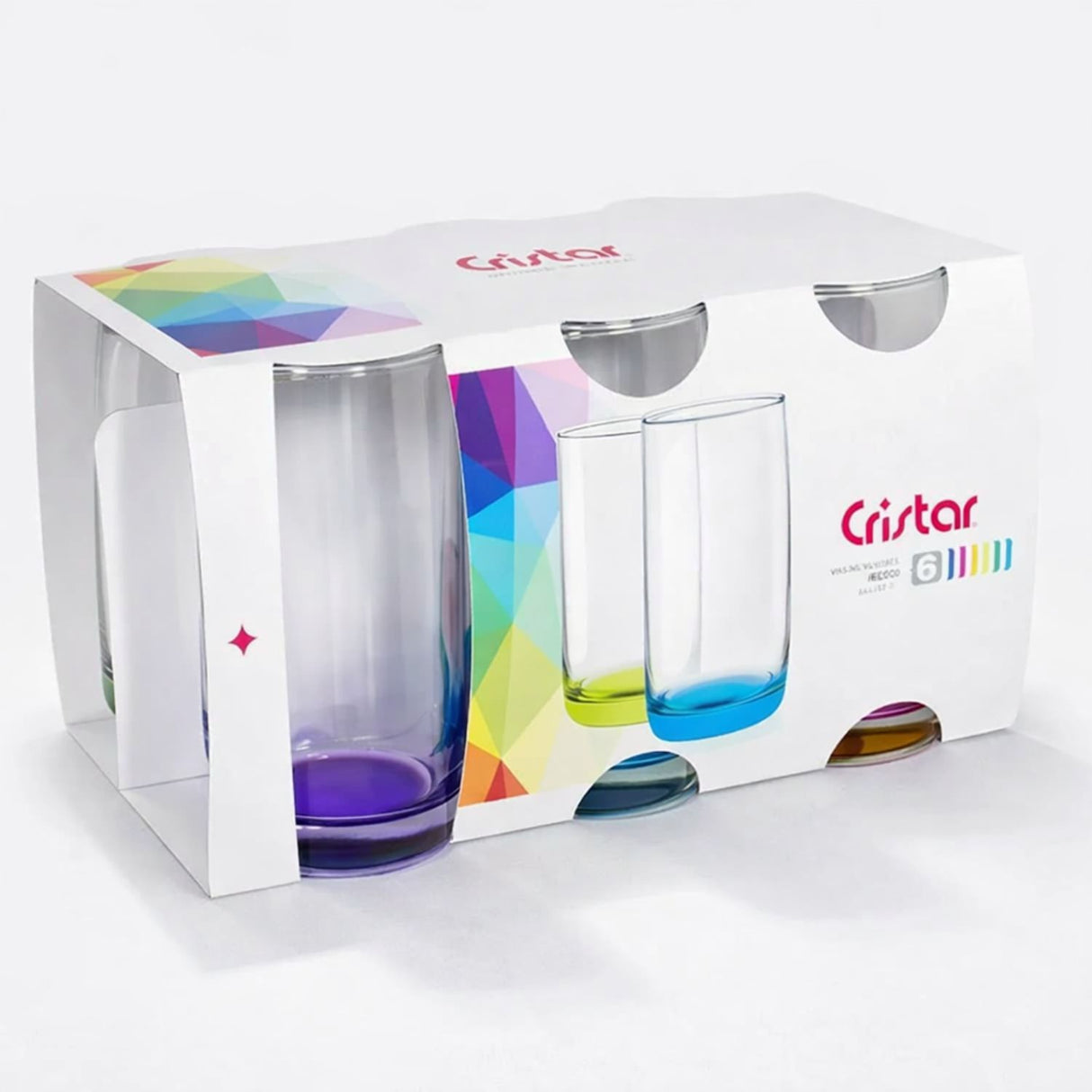 Set 6 Vasos Altos Cristar Monterrey 445 mL Vidrio | Disparo.cl