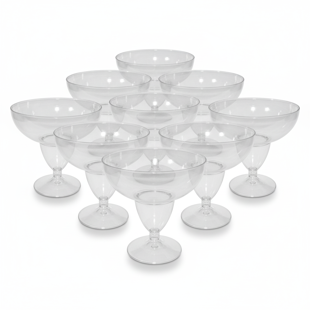 Copa coctel romana acrilico transparente 300mL pack 10 unidades vista frontal