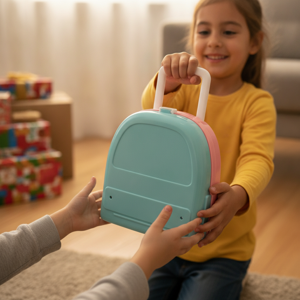 Mini mochila juguete regalo niño camiones armables construcción living hogar