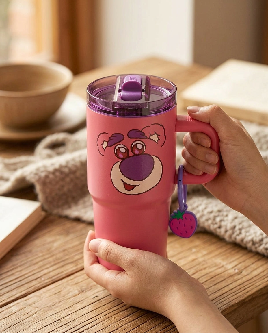 Vaso térmico Lotso Toy Story en asado familiar chileno jardín