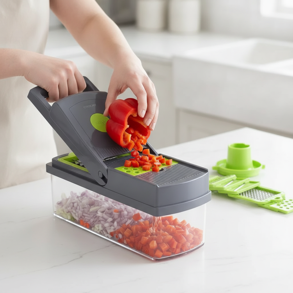 Cortador verduras multifuncional preparación comida hogar chileno
