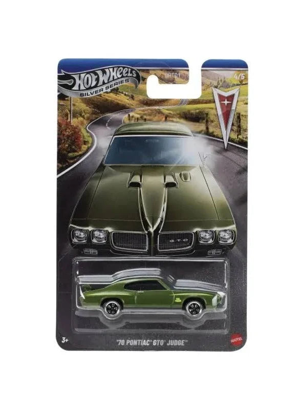 Hot Wheels Silver Series Pontiac GTO Judge 1970 verde metálico escala 1/64 en blister
