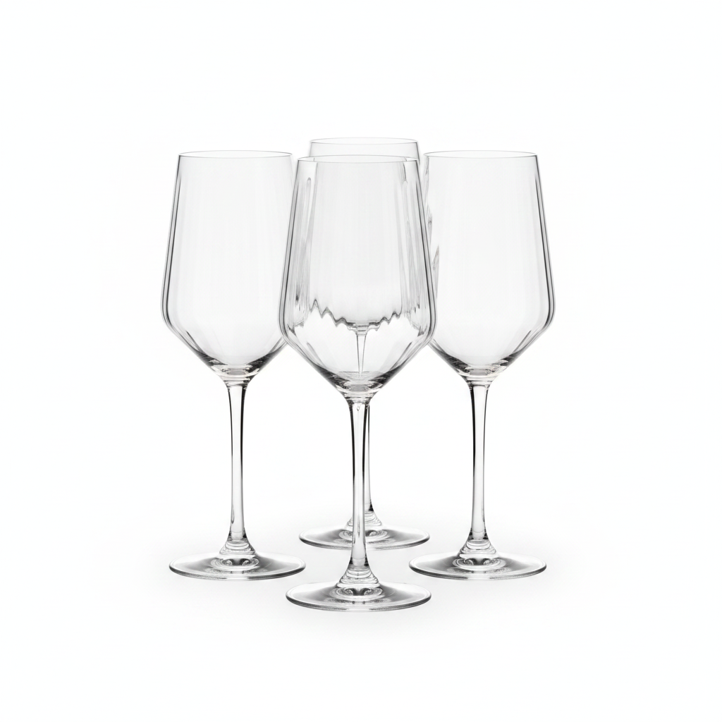Set 4 copas gin cristal transparente Glasso Zaphire vista frontal fondo blanco