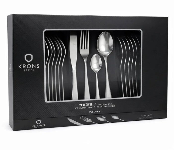 Set Cuchillería 24 Piezas Cuchillo Carne Vancuver Apaisados | Disparo.cl