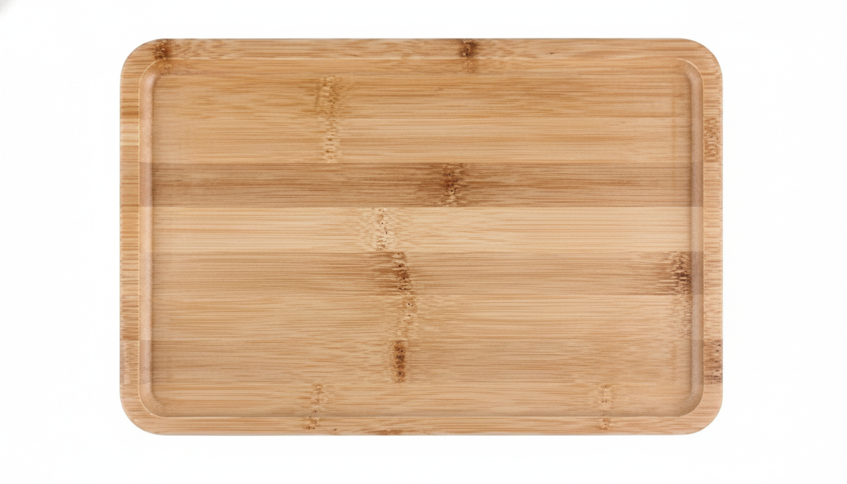 Tabla de picoteo madera rectangular 40x29cm vista frontal fondo blanco