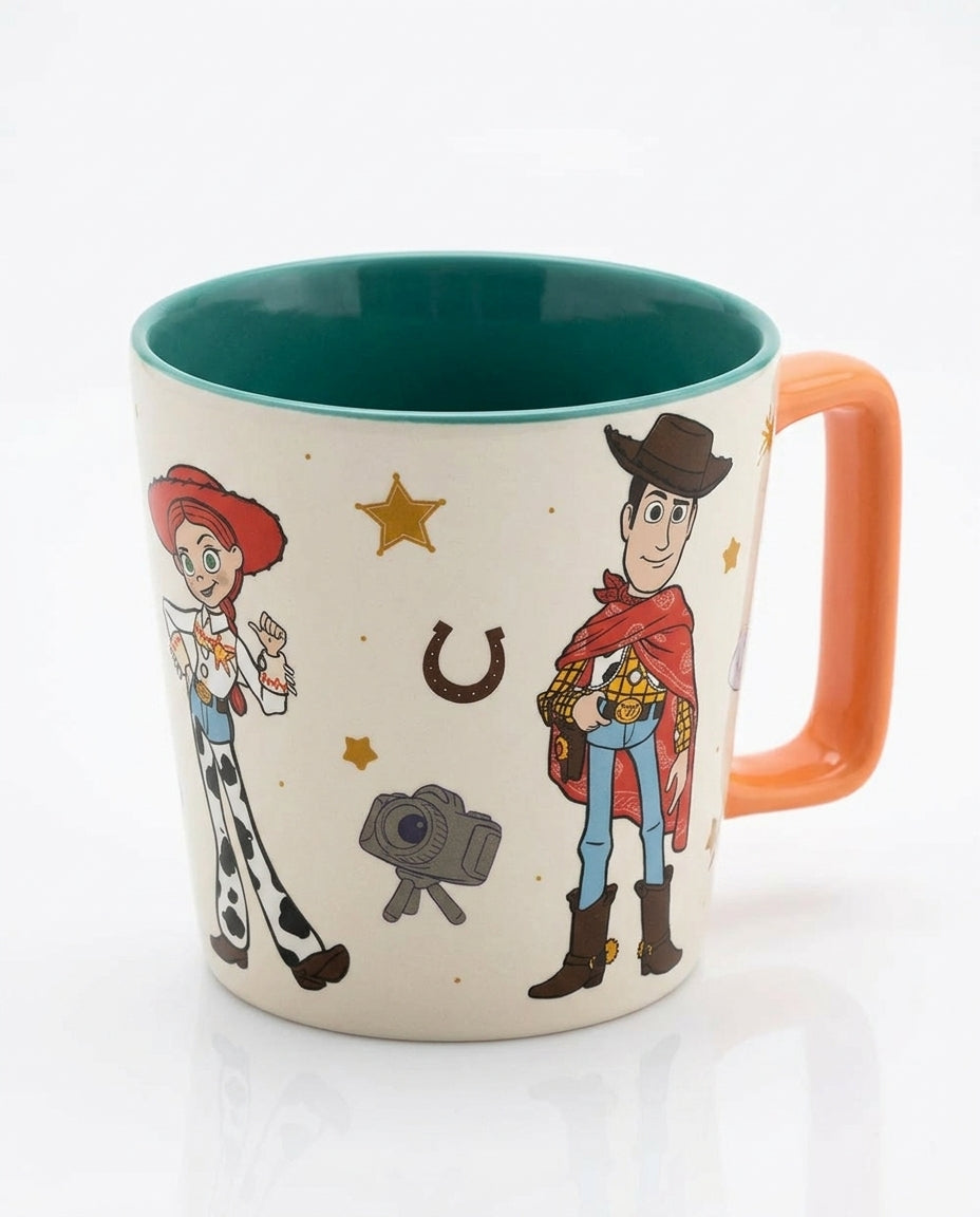 Tazón lungo cerámico Toy Story 5 Woody Jessie fondo blanco vista frontal