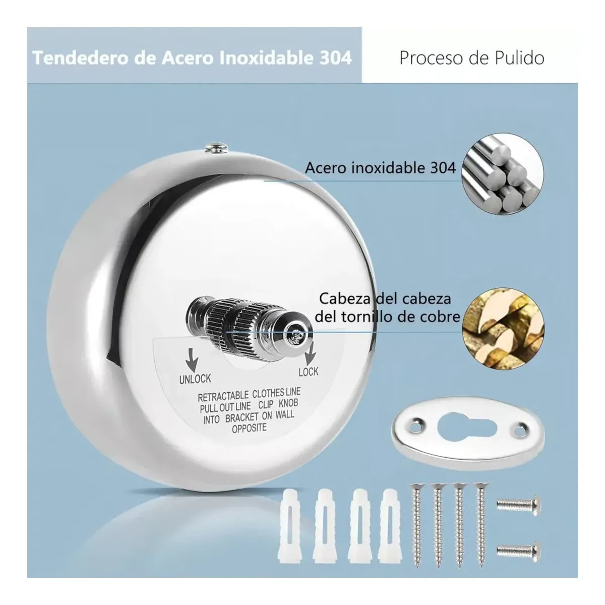 Tendedero retráctil montado en baño moderno departamento chileno con perchas ropa