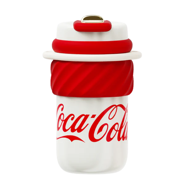 Termo Coca-Cola Germ Ice Cream 500ml acero inoxidable rojo blanco vista frontal