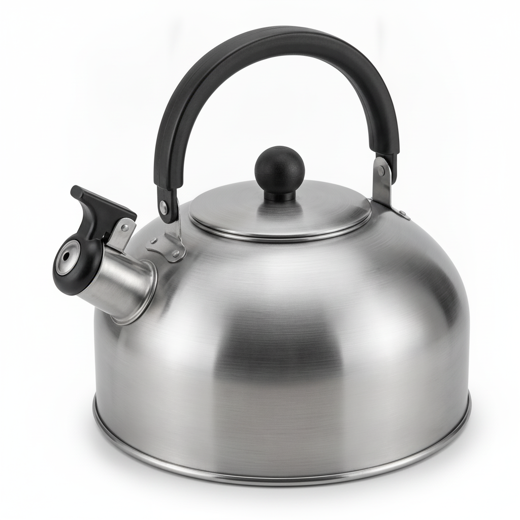 Tetera acero inoxidable 2 litros gris hervidor cocina vista frontal producto