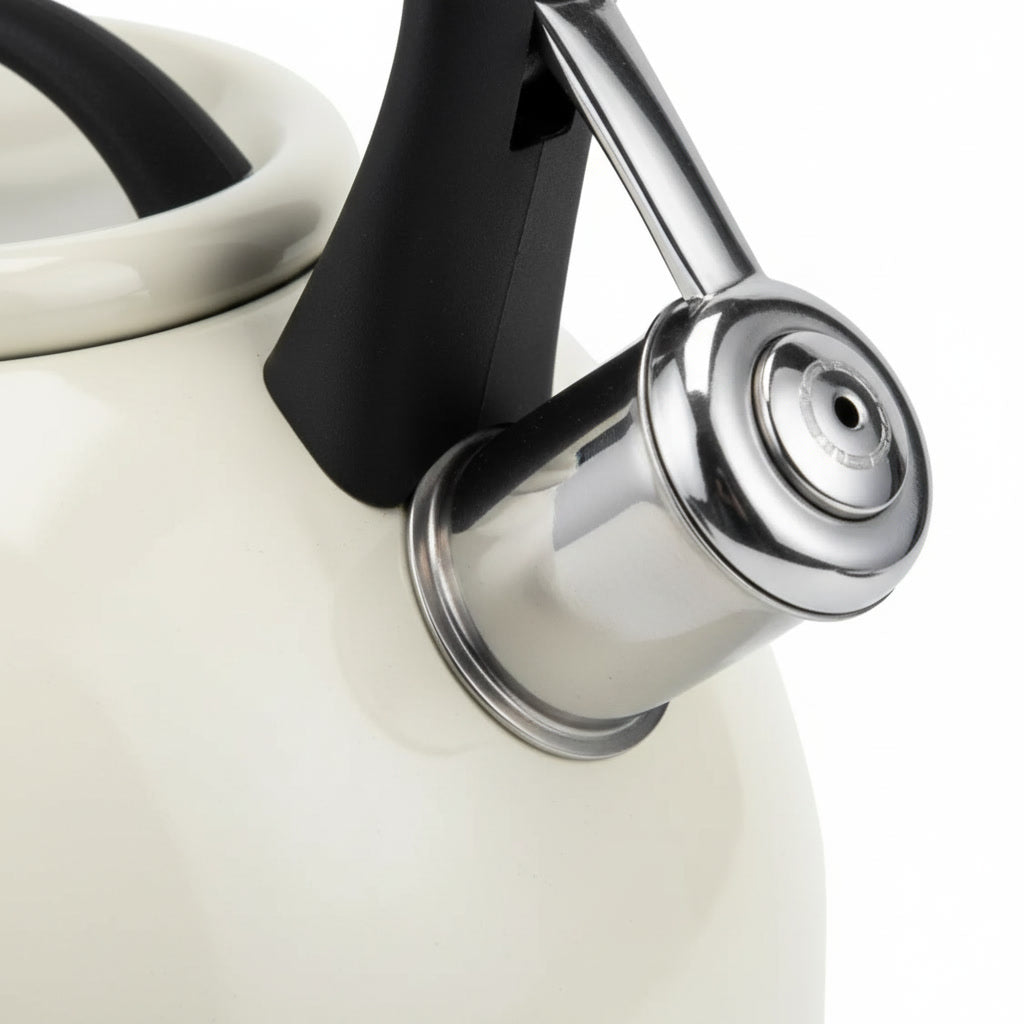 Tetera Acero Inoxidable 3 Litros Silbato Crema Wens | Disparo.cl