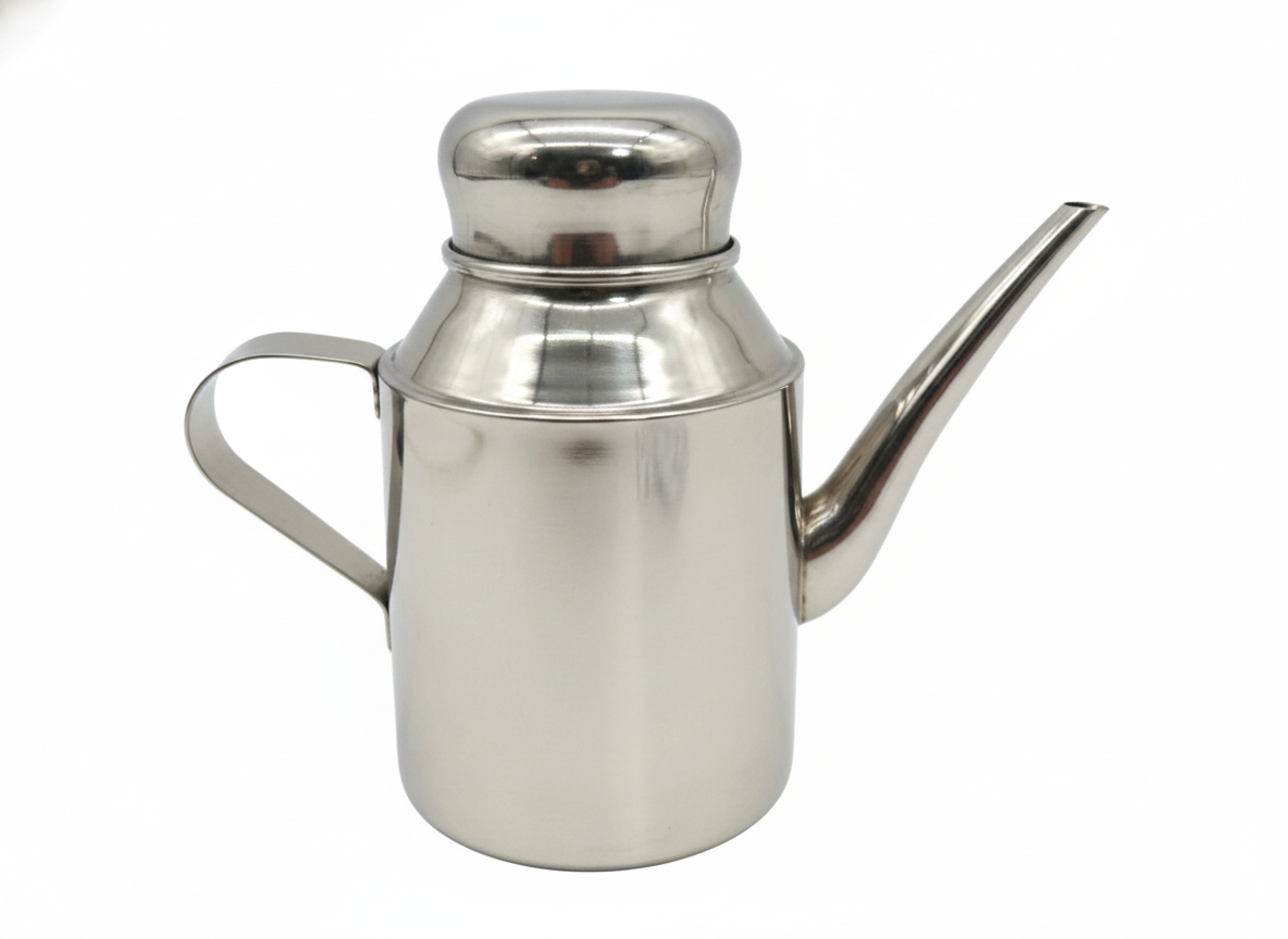 Tetera acero inoxidable cuello cisne 700mL vista frontal fondo blanco