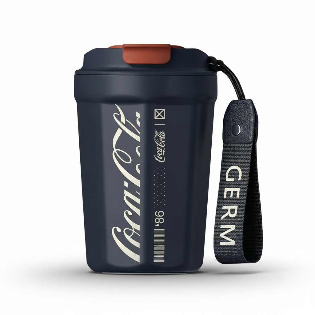 Vaso térmico Diamond Coca Cola GERM 390ml azul marino vista frontal