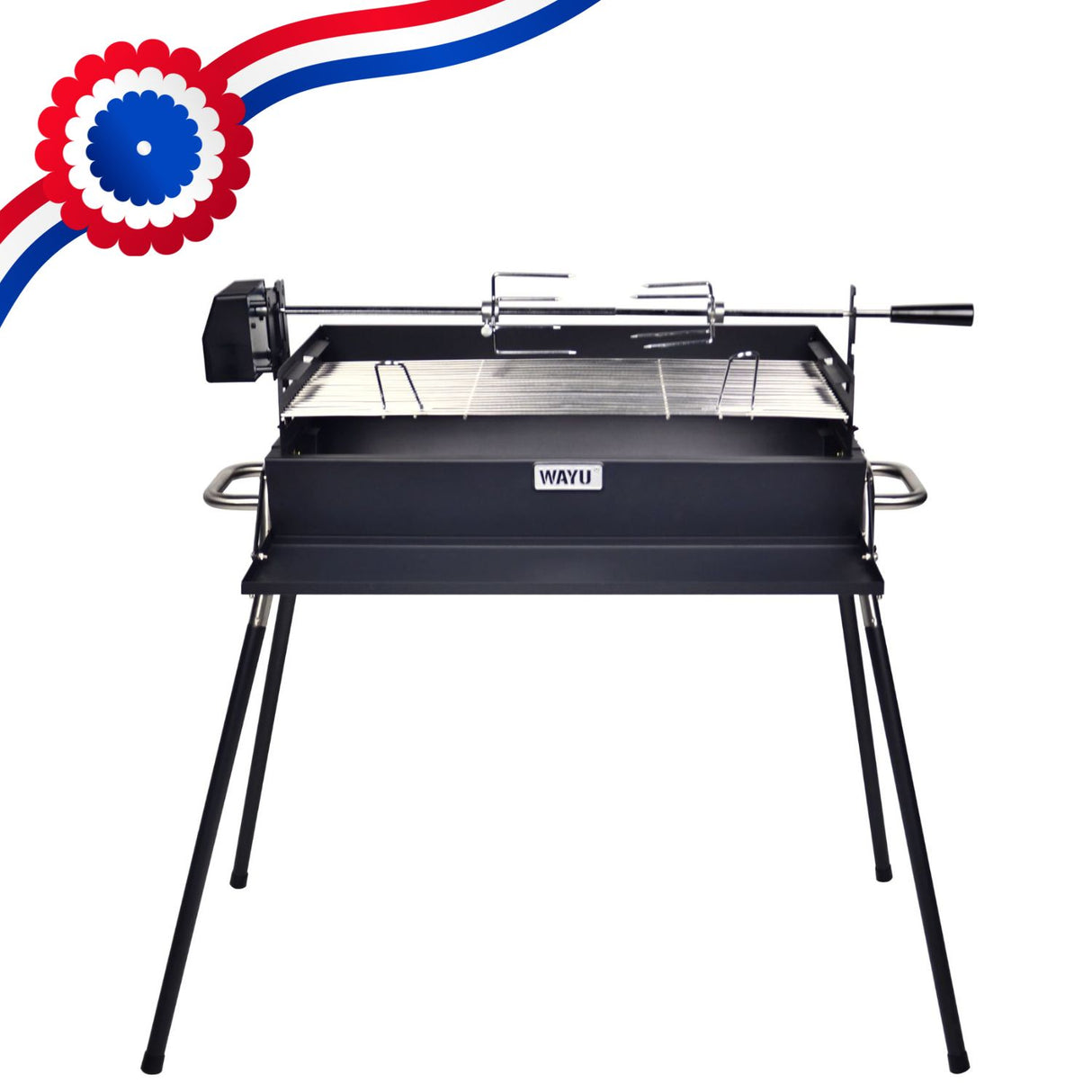 Parrilla Carbon Wayu Altura Ajustable Spiedo Alta Calidad