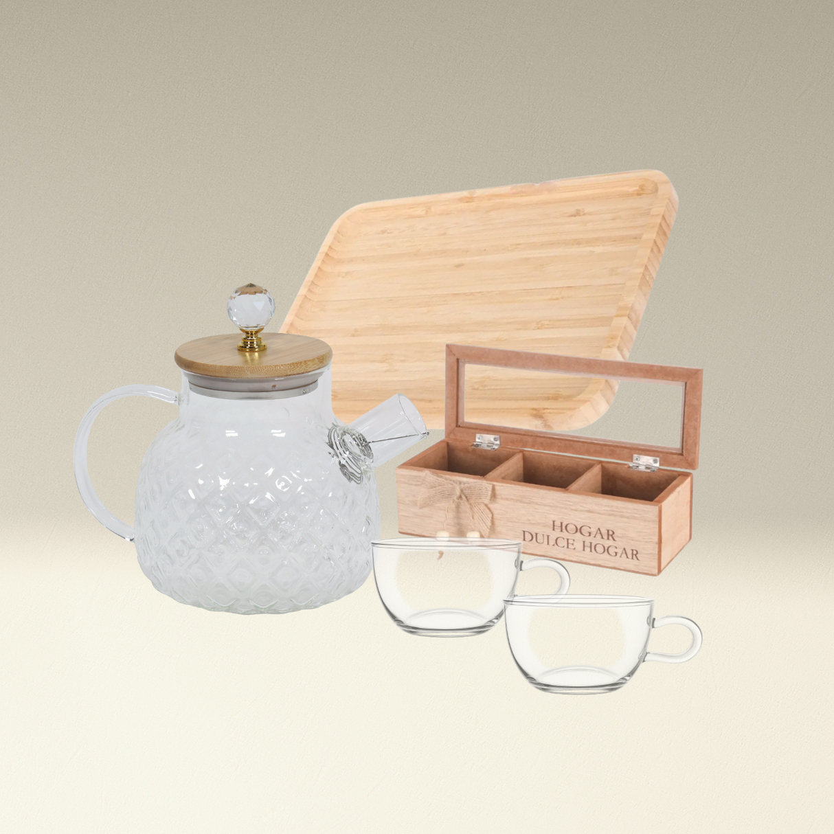 Pack Momento Te Bandeja Tazas Caja Regalo Dia de la Madre