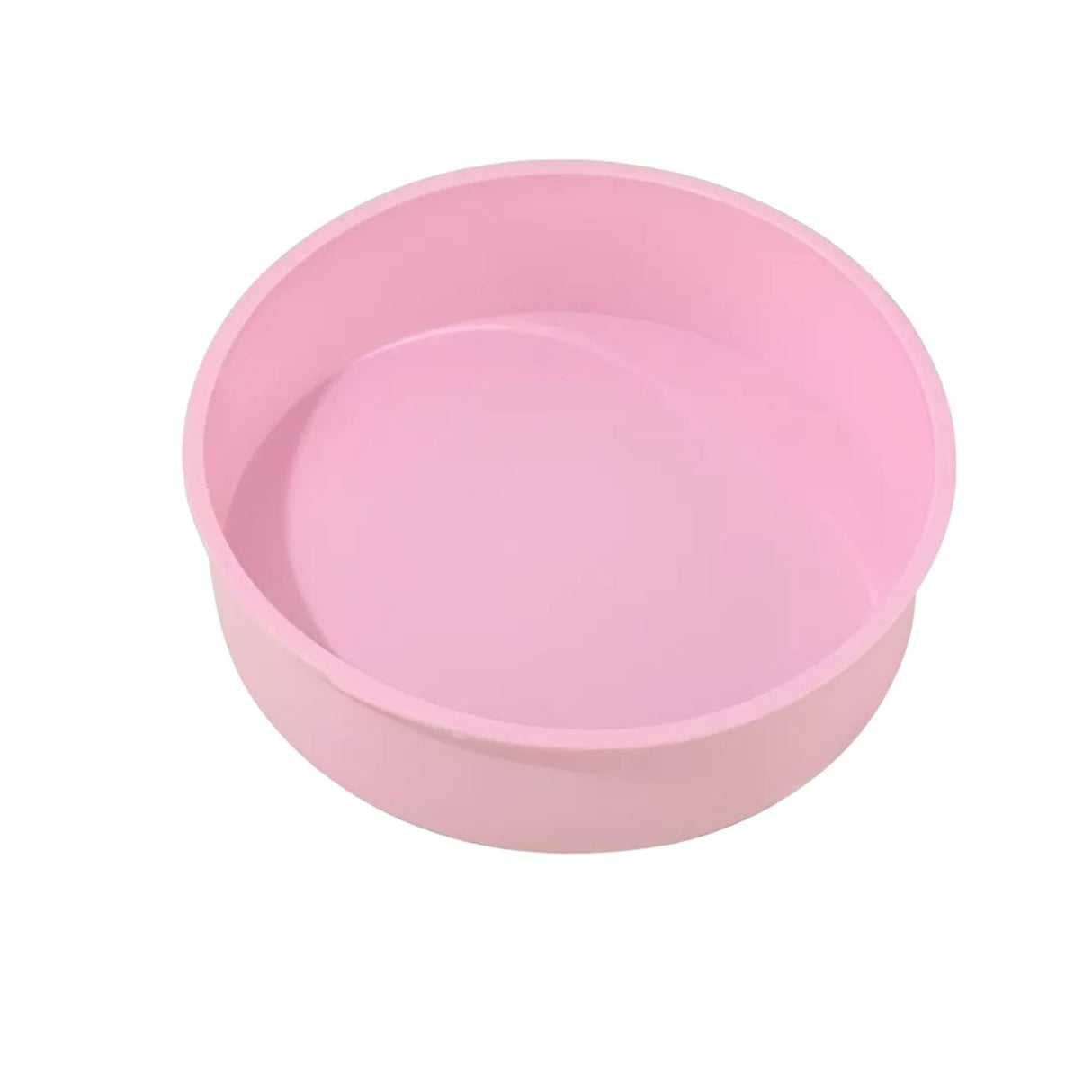 Molde De Silicona Redondo Rosado Para Tortas Y Queques 24cm