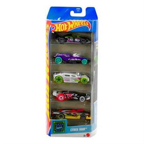 Set 5 Autos Basicos Hot Wheels Cyber Noir Vehiculo Mattel | Disparo.cl