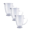 Set 3 Jarras Talladas 1350mL Lisa Bebida Allegra Vidrio | Disparo.cl