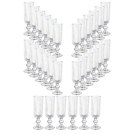 Set 30 Copas Flute Talladas 160mL Lisa Allegra De Vidrio | Disparo.cl