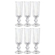Set 6 Copas Flute Talladas 160mL Lisa Allegra De Vidrio | Disparo.cl