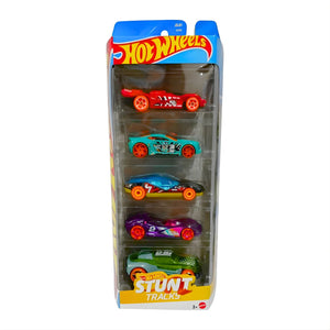 Set 5 Autos Basicos Stunt Tracks Hot Wheels Vehiculo Mattel