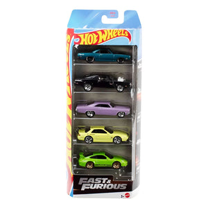 Set 5 Autos Basicos Hot Wheels Fast Y Furious Vehiculo