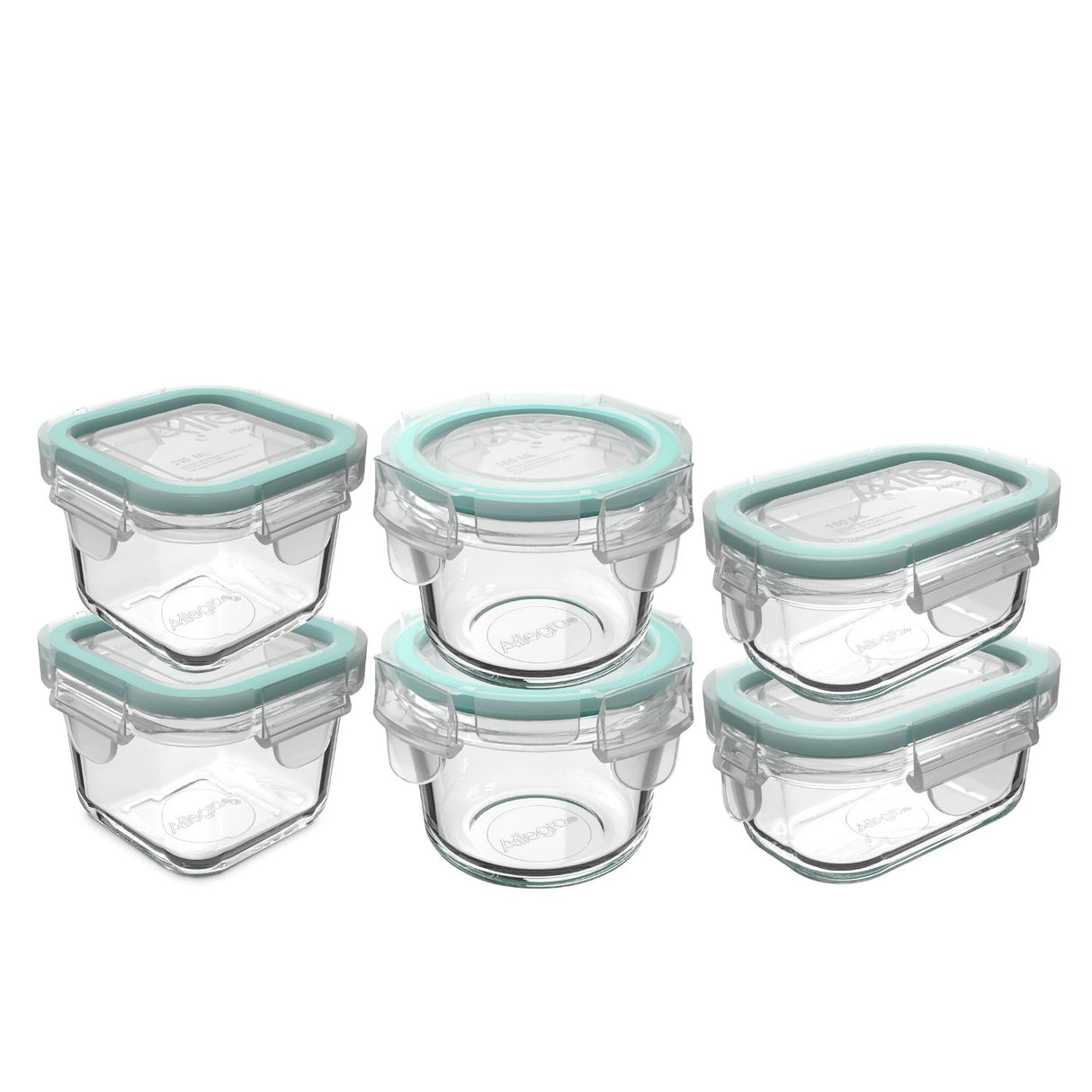 Set 6 Contenedores Hermeticos Allegra Recipiente De Vidrio