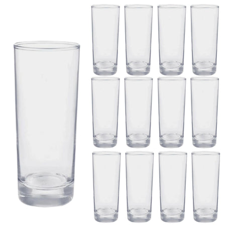 Set 12 Vasos Lexington Altos 334mL Cristar Elegante Vidrio | Disparo.cl