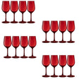 Set 16 Copas Vino Rouge Full Color Rojo 315mL Allegra Vidrio | Disparo.cl