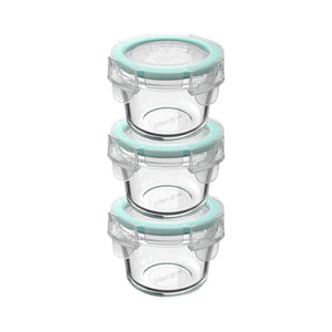 Set 3 Contenedores Hermeticos Allegra Vidrio 165mL Redondo