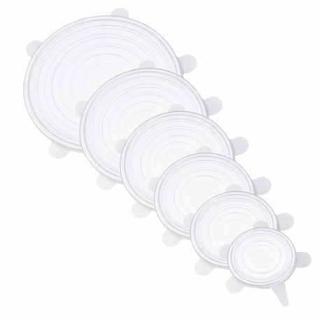 Set 6 Tapas De Silicona Plastico Adaptable Para Alimentos | Disparo.cl