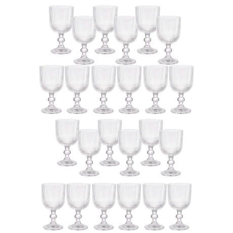 Set 24 Copas Vino Talladas 360mL Lisa Allegra De Vidrio | Disparo.cl