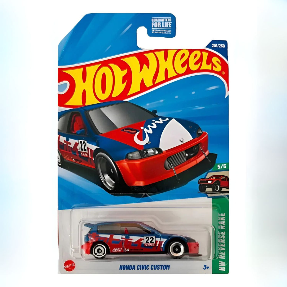 Auto Hot Wheels Regular Honda Civic Custom Mattel 201/250