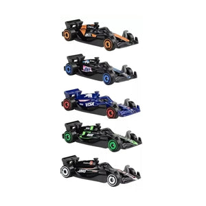 Set 5 Autos Basicos Hot Wheels Formula 1 Vehiculo Mattel