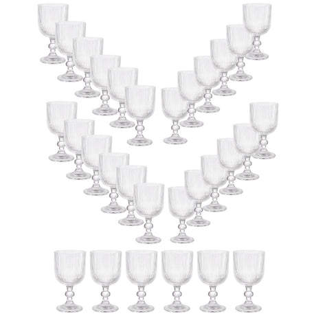 Set 18 Copas Vino Talladas 360mL Lisa Allegra De Vidrio | Disparo.cl