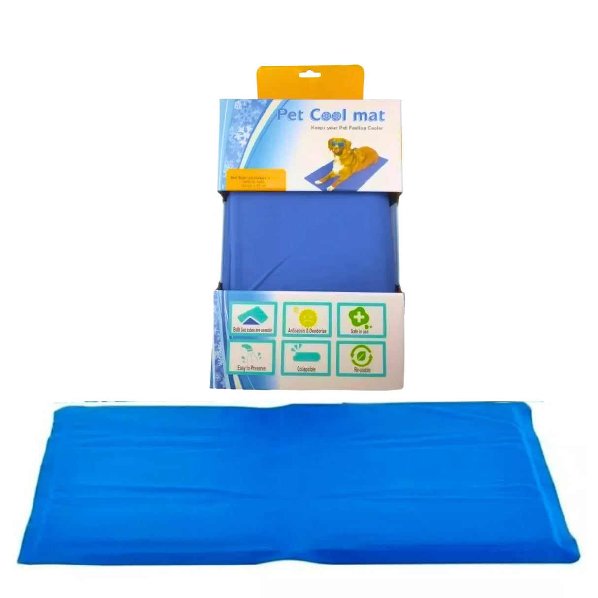 Manta Gel Mascotas Diseño Liso Talla L Resfrescante Verano